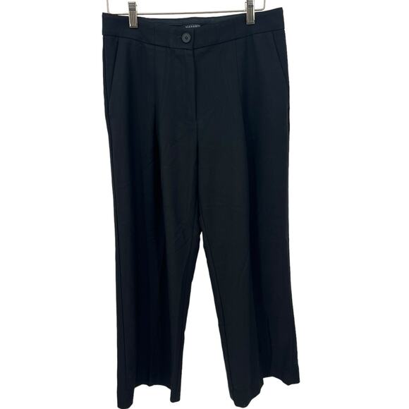 ALL SAINTS Relaxed Fit Wide Leg Pants Black High rise Women's Size 6 - Picture 3 of 9